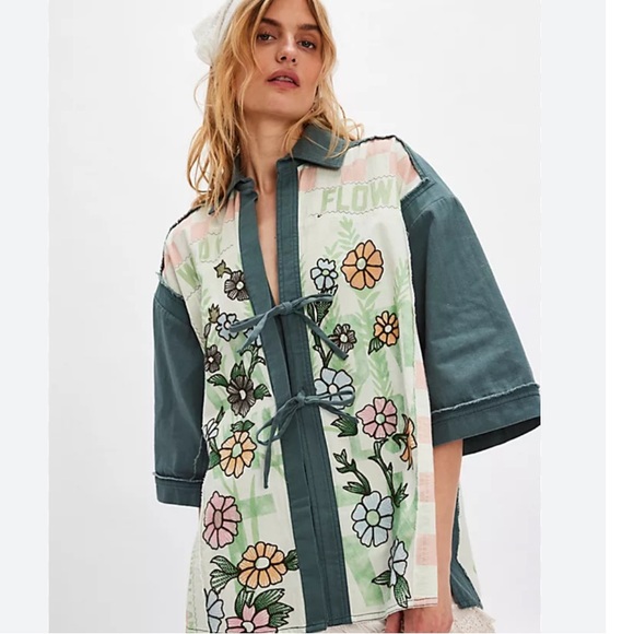 Pressed In Flowers Kimono NWOT Color : Garden Combo - Picture 7 of 10